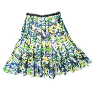 Focus Life Style Colorful Abstract Flowy Boho Lined Skirt Cotton Size 6P NWT
